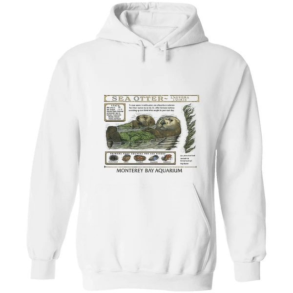 Taylor Sea Otter Enhydra Lutris Monterey Bay Aquarium Hoodie - Image 6
