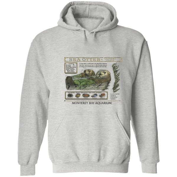 Taylor Sea Otter Enhydra Lutris Monterey Bay Aquarium Hoodie - Image 7