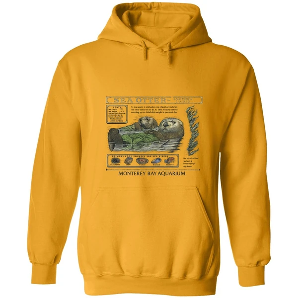 Taylor Sea Otter Enhydra Lutris Monterey Bay Aquarium Hoodie - Image 9