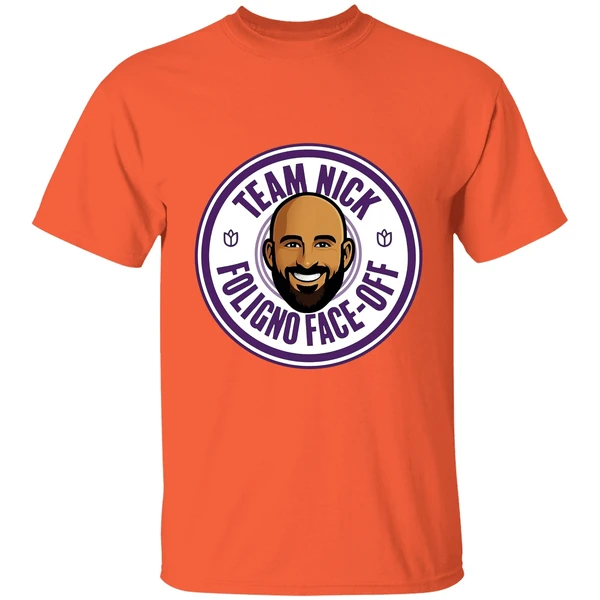team nick foligno faceoff shirt orange