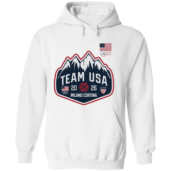 Team Usa Milano Cortina 2026 Logo Hoodie - Image 8