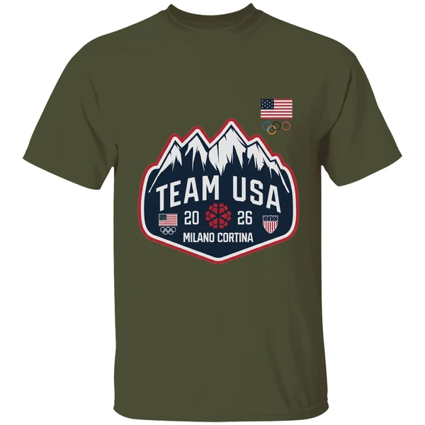 team usa milano cortina 2026 logo shirt militarygreen