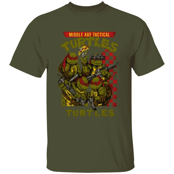 Teenage Mutant Ninja Turtles Middle Age Tactical Turtles Art Shirt - Image 3