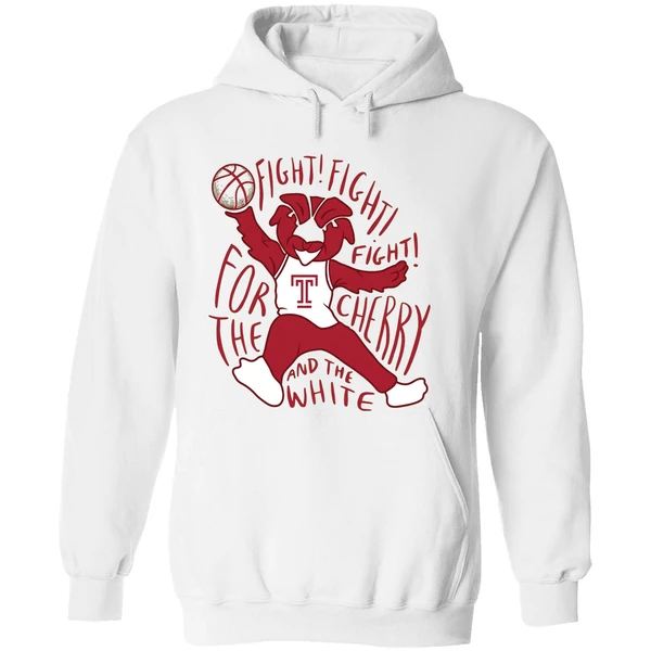 Temple Owls Fight For The Cherry And The White Hoodie - Image 8