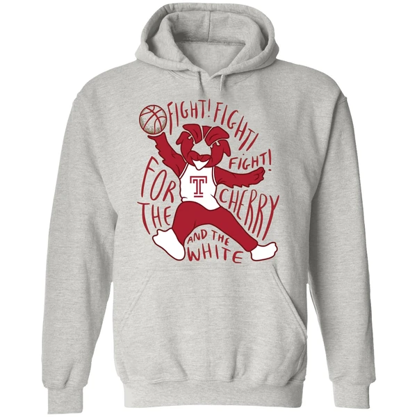 Temple Owls Fight For The Cherry And The White Hoodie - Image 9