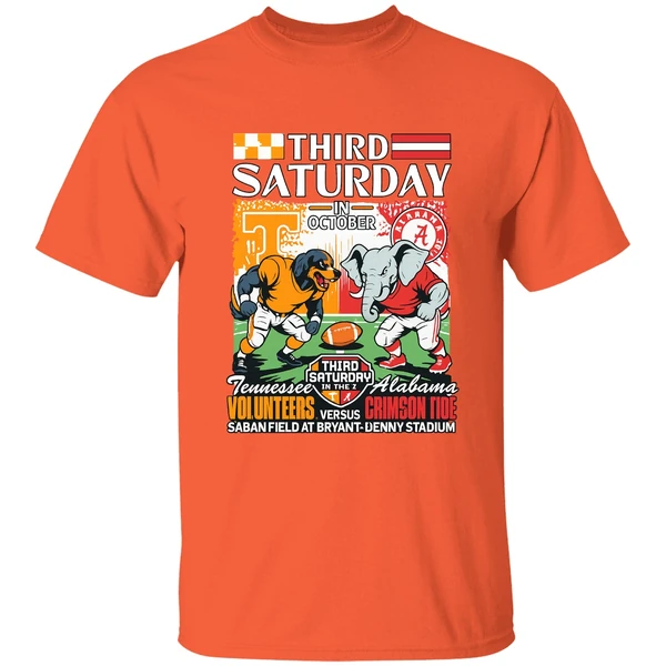 Tennessee Volunteers Vs Alabama Crimson Tide Third Saturday In October 2025 Shirt - Image 5