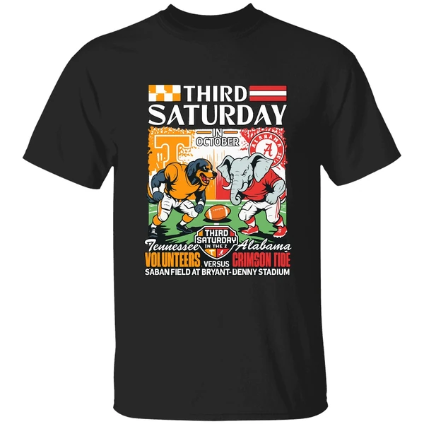 Tennessee Volunteers Vs Alabama Crimson Tide Third Saturday In October 2025 Shirt - Image 9