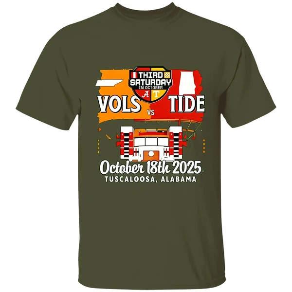 Tennessee Vs Alabama Tide Third Saturday In October 18th 2025 Tuscaloosa Shirt - Image 3