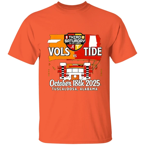 Tennessee Vs Alabama Tide Third Saturday In October 18th 2025 Tuscaloosa Shirt - Image 5