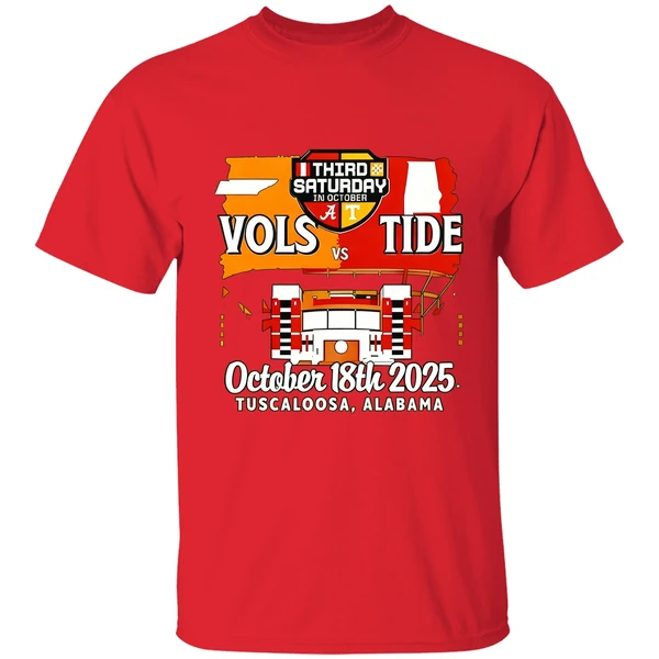 Tennessee Vs Alabama Tide Third Saturday In October 18th 2025 Tuscaloosa Shirt - Image 6