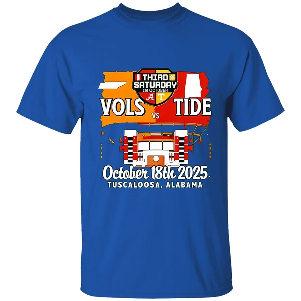 Tennessee Vs Alabama Tide Third Saturday In October 18th 2025 Tuscaloosa Shirt - Image 7