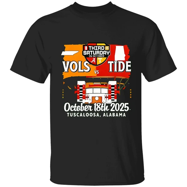 Tennessee Vs Alabama Tide Third Saturday In October 18th 2025 Tuscaloosa Shirt - Image 9