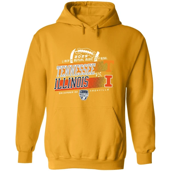 Tennessee Vs Illinois 2025 Lyberty Mutual Music City Bowl Hoodie