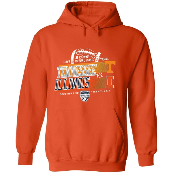 Tennessee Vs Illinois 2025 Lyberty Mutual Music City Bowl Hoodie - Image 6