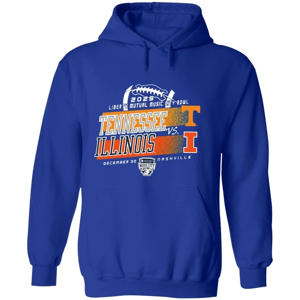 Tennessee Vs Illinois 2025 Lyberty Mutual Music City Bowl Hoodie - Image 7