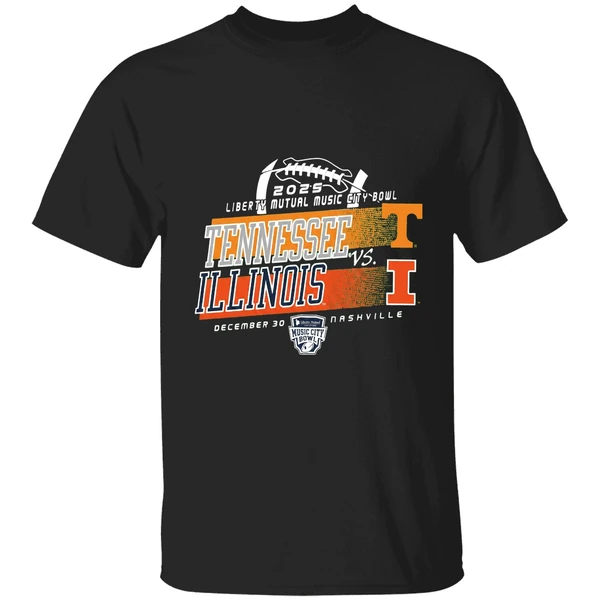 Tennessee Vs Illinois 2025 Lyberty Mutual Music City Bowl Shirt