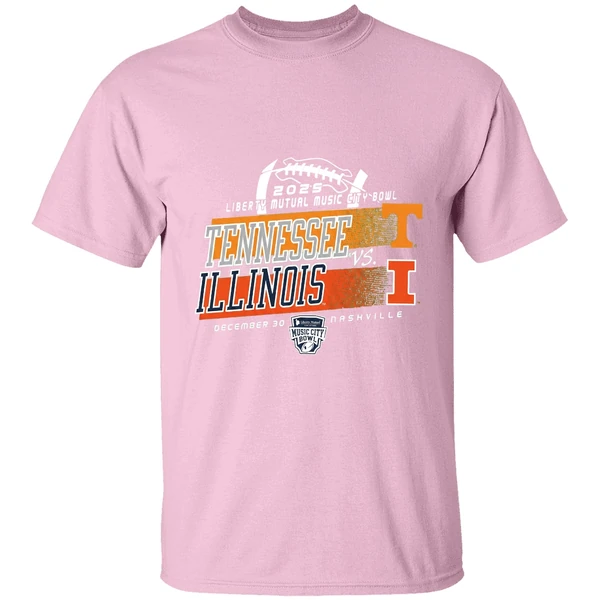 Tennessee Vs Illinois 2025 Lyberty Mutual Music City Bowl Shirt - Image 3