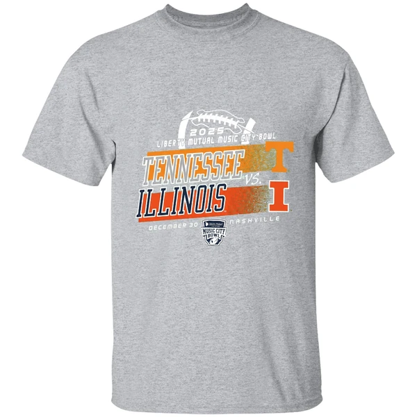 Tennessee Vs Illinois 2025 Lyberty Mutual Music City Bowl Shirt - Image 9
