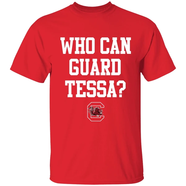 Tessa Johnson South Carolina Womens Basketball Who Can Guard Tessa Shirt - Image 7