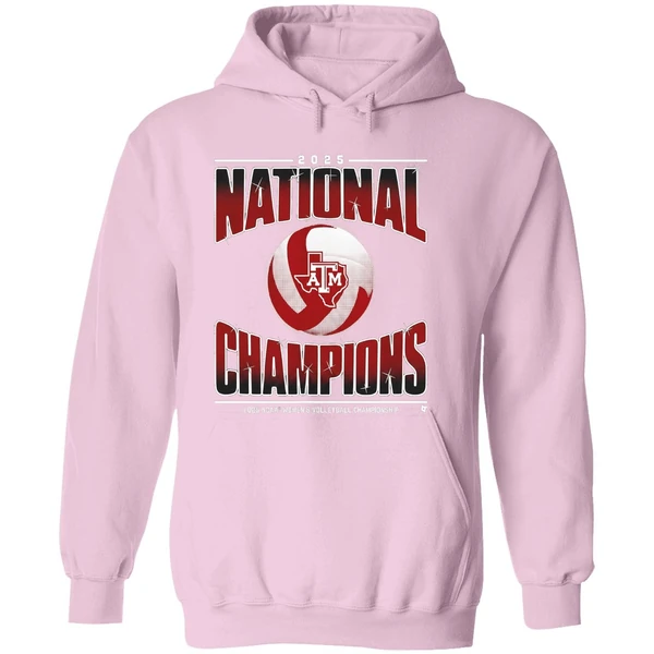 Texas Am Womens Volleyball 2025 Ncaa Champions Logo Hoodie - Image 5