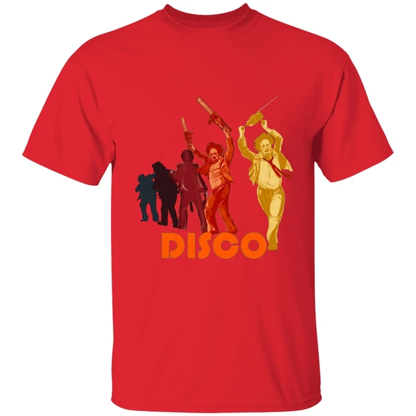 texas chainsaw disco shirt red