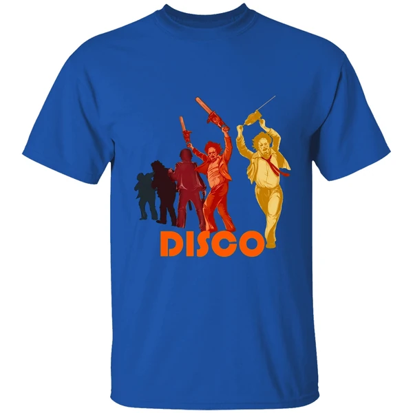texas chainsaw disco shirt royalblue
