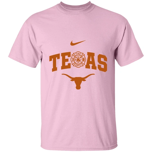 texas longhorns first in fire dept last out shirt lightpink