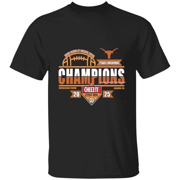 Texas Longhorns Football 2025 Cheez It Citrus Bowl Champions Locker Room Shirt