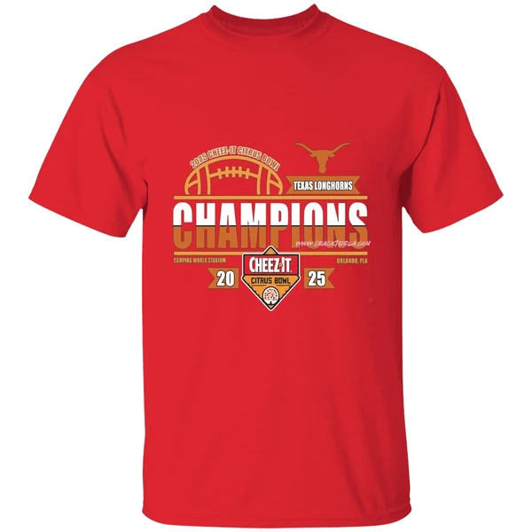 Texas Longhorns Football 2025 Cheez It Citrus Bowl Champions Locker Room Shirt - Image 7