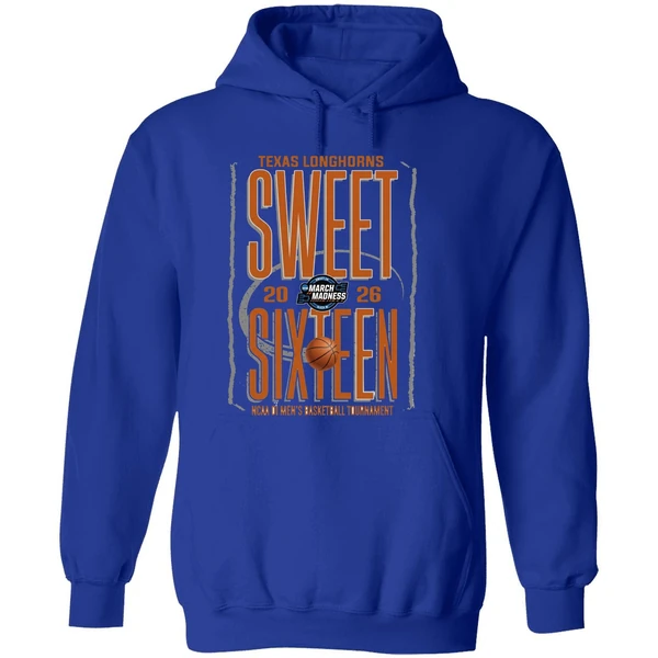 Texas Longhorns Sweet Sixteen 2026 Ncaa Di Mens Basketball Tournament Hoodie - Image 7