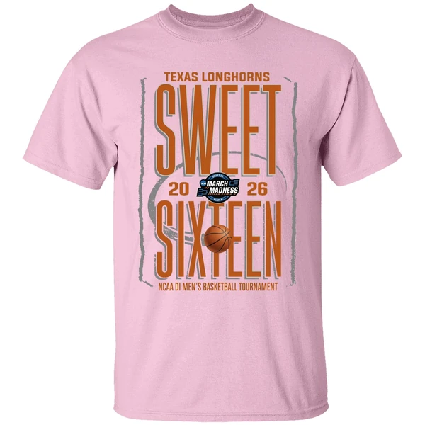 Texas Longhorns Sweet Sixteen 2026 Ncaa Di Mens Basketball Tournament Shirt - Image 2