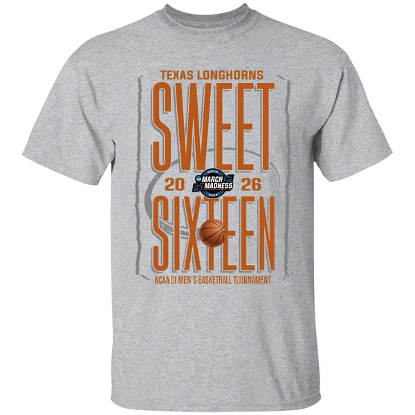 texas longhorns sweet sixteen 2026 ncaa di mens basketball tournament shirt sportgrey