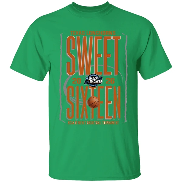 Texas Longhorns Sweet Sixteen 2026 Ncaa Di Mens Basketball Tournament Shirt - Image 8