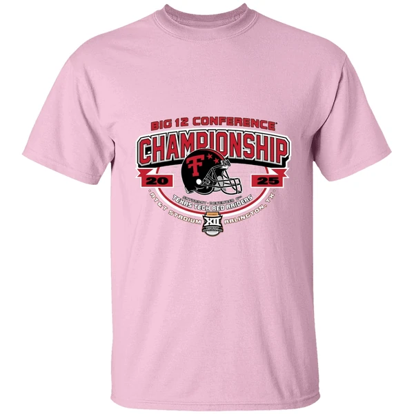texas tech football 2025 big 12 conference championship dfw takeover shirt lightpink