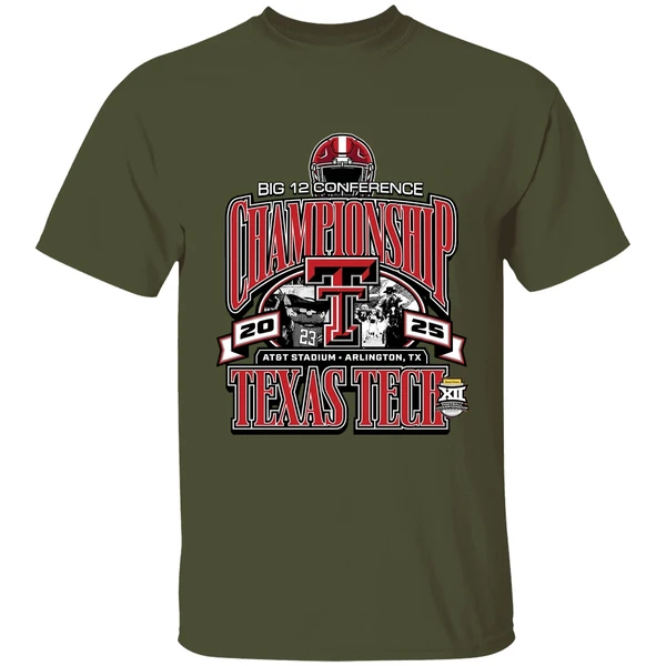 texas tech football 2025 big 12 conference championship make noise shirt militarygreen
