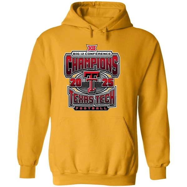 Texas Tech Red Raiders 2025 2026 Big 12 Champs Grid Iron Hoodie