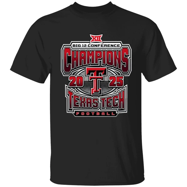 Texas Tech Red Raiders 2025 2026 Big 12 Champs Grid Iron Shirt