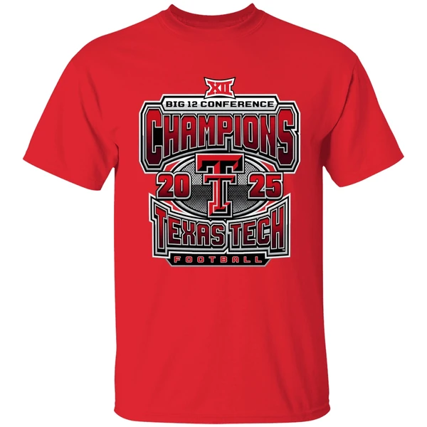 Texas Tech Red Raiders 2025 2026 Big 12 Champs Grid Iron Shirt - Image 7