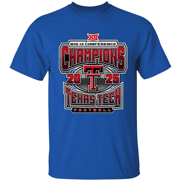 Texas Tech Red Raiders 2025 2026 Big 12 Champs Grid Iron Shirt - Image 8