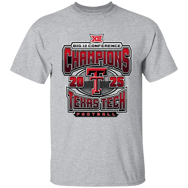 Texas Tech Red Raiders 2025 2026 Big 12 Champs Grid Iron Shirt - Image 9