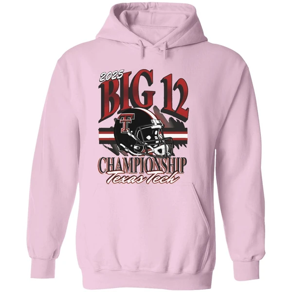 Texas Tech Red Raiders 2025 Big 12 Football Championship Helmet Hoodie - Image 5