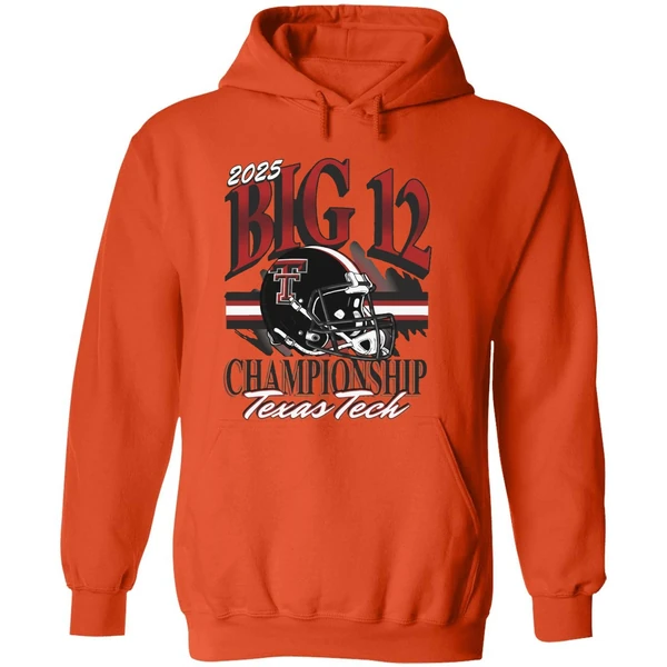 Texas Tech Red Raiders 2025 Big 12 Football Championship Helmet Hoodie - Image 6