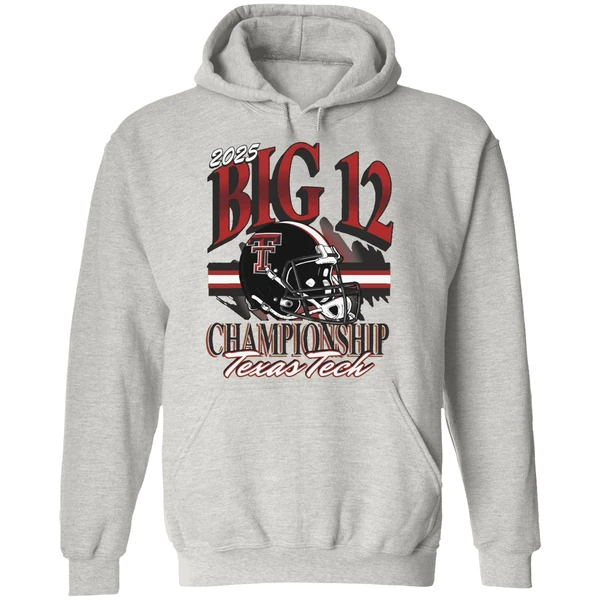 Texas Tech Red Raiders 2025 Big 12 Football Championship Helmet Hoodie - Image 9