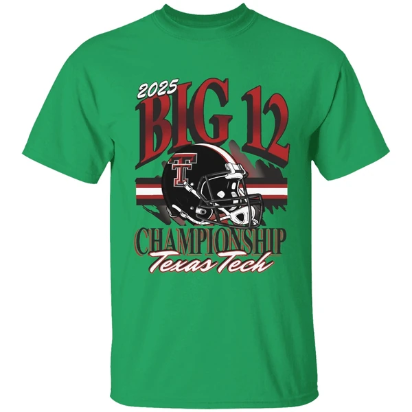 Texas Tech Red Raiders 2025 Big 12 Football Championship Helmet Shirt - Image 2