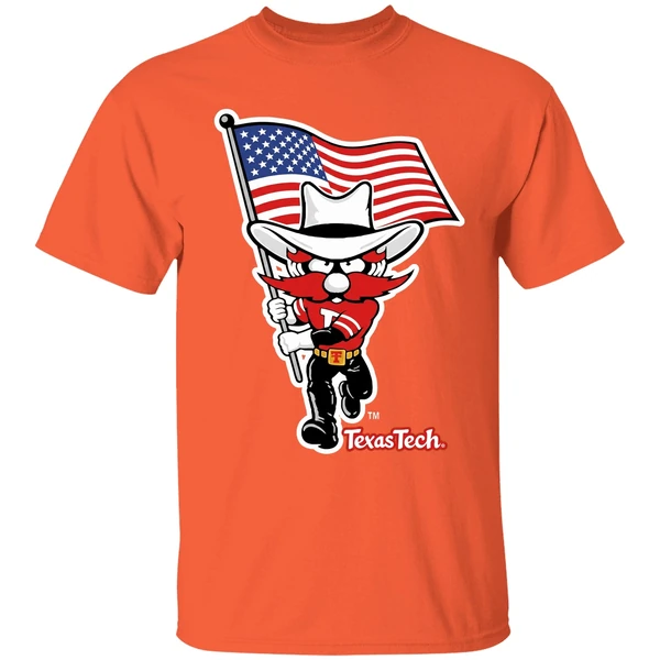 Texas Tech Red Raiders Mascot Flag Shirt - Image 6