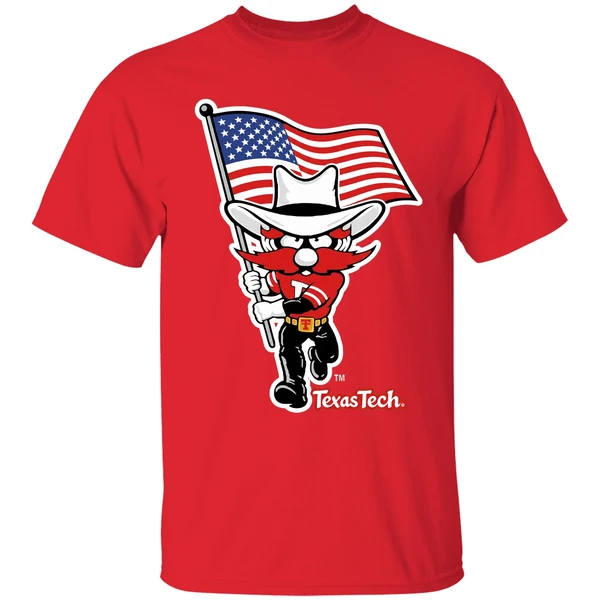 Texas Tech Red Raiders Mascot Flag Shirt - Image 7