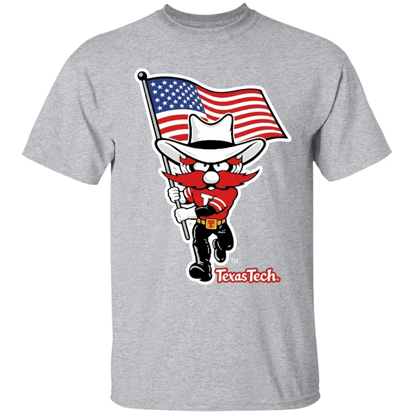 Texas Tech Red Raiders Mascot Flag Shirt - Image 9