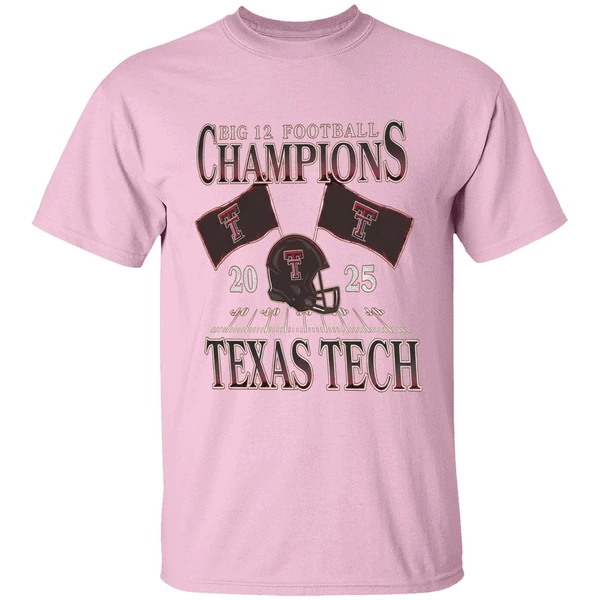 Texas Tech Red Raiders Red 2025 Big 12 Football Shirt - Image 3