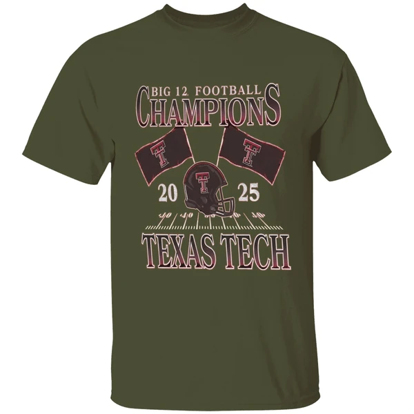 Texas Tech Red Raiders Red 2025 Big 12 Football Shirt - Image 4