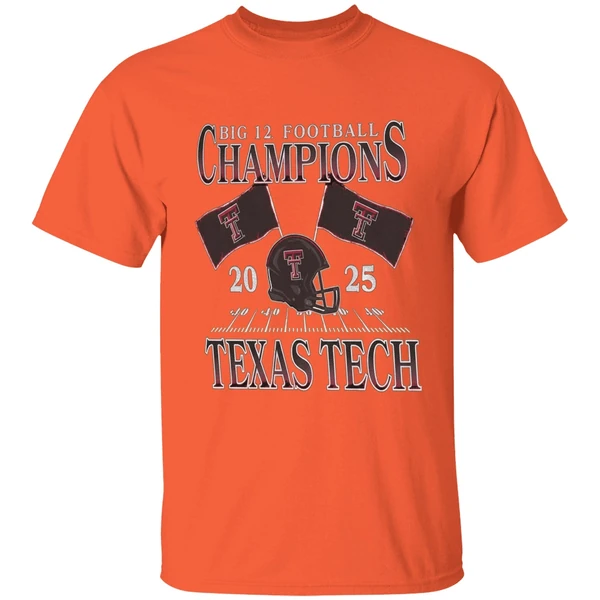 Texas Tech Red Raiders Red 2025 Big 12 Football Shirt - Image 6